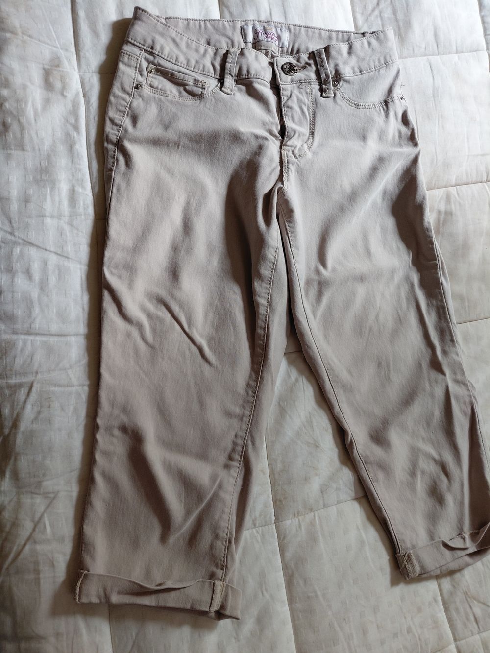 Royalty For Me Lady's Beige Stretchy Capris